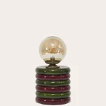 Green & Burgundy Masa Lambası – Lumos Series
